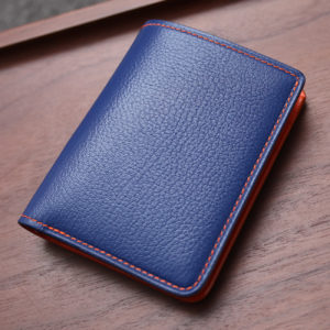 goatskin vertical wallet - Purely Handwork Leather Craft
