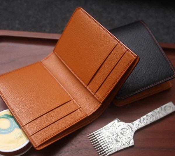 black&brown - Alran Sully Goatskin Vertical Wallet